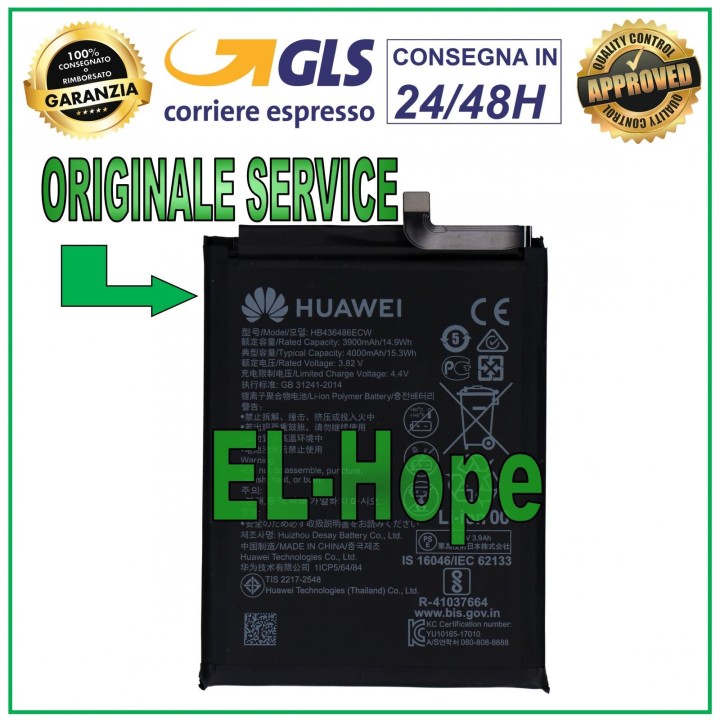 Batterie de origine HB436486ECW pour Huawei Mate 10 Pro BLA-L09 L29 4 000 mAh