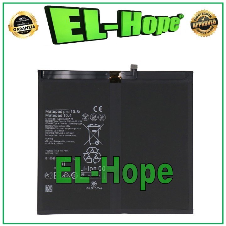 Batterie HB28D8C8ECW-12 pour Huawei MatePad Pro MRX-W09 Wi-Fi 2019 (Original)