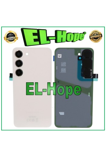 Coque arrie're en verre cre'me pour Samsung Galaxy S23 5G SM-S911B