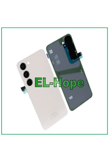 Coque arrie're en verre cre'me pour Samsung Galaxy S23 5G SM-S911B