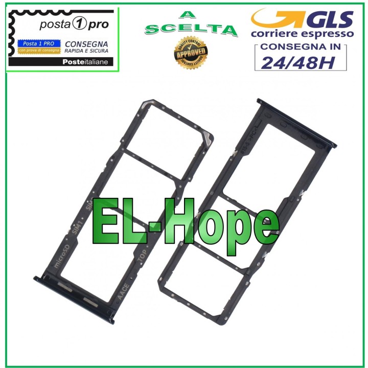 COMPARTIMENT POUR CHARIOT NANO SIM MICRO SD SAMSUNG GALAXY A13 SM A136 B NOIR