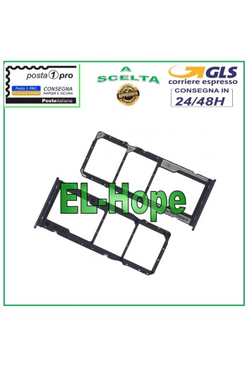 Compartiment pour chariot nano-sim carte SD Xiaomi Redmi 10 Prime M21061119DG Noir