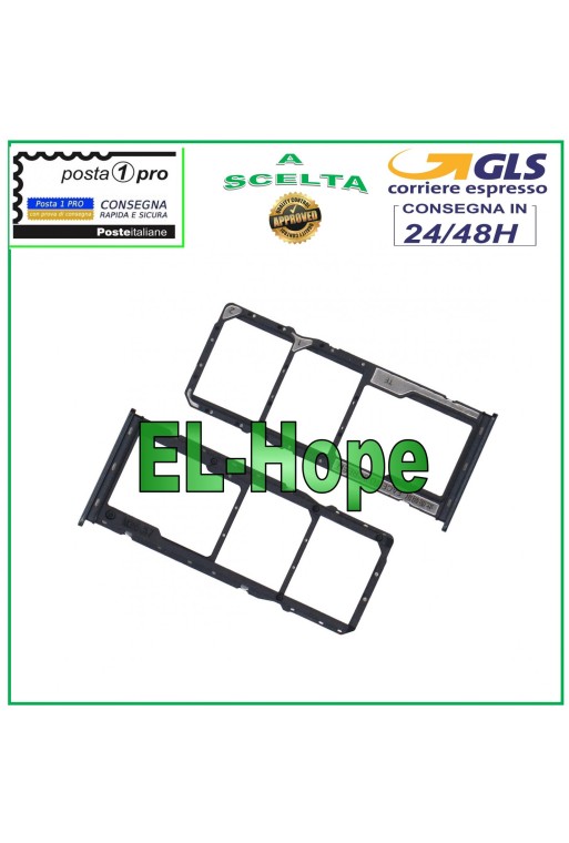 Compartiment pour chariot nano-sim carte SD Xiaomi Redmi 10 Prime M21061119DG Noir