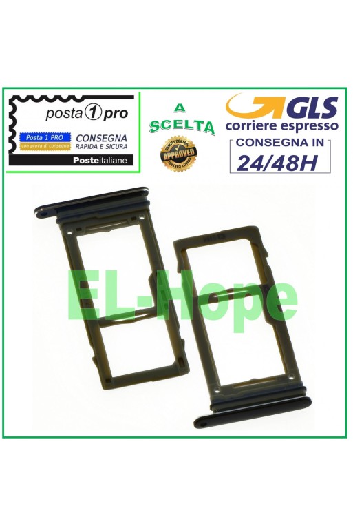 Compartiment pour carte SIM et carte Micro SD pour Samsung Galaxy S9 SM G960 F Noir