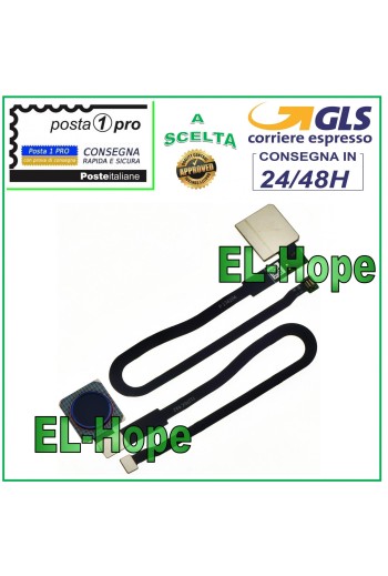 Cle' plate avec capteur de empreintes digitales pour Huawei Mate 10 Pro BLA-L29 Bleu