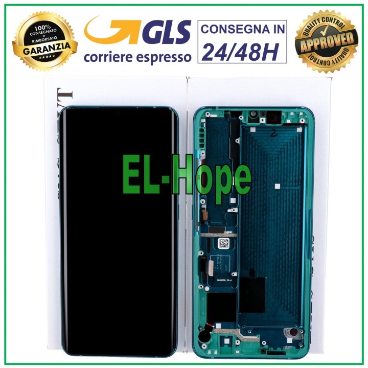 Écran LCD tactile vert avec cadre de origine pour Xiaomi Mi CC9 Pro M1910F4E