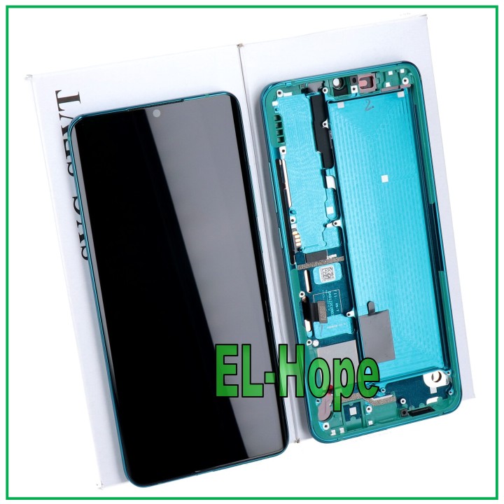 Écran tactile LCD de origine Xiaomi Mi Note 10 Lite M2002F4LG, cadre vert