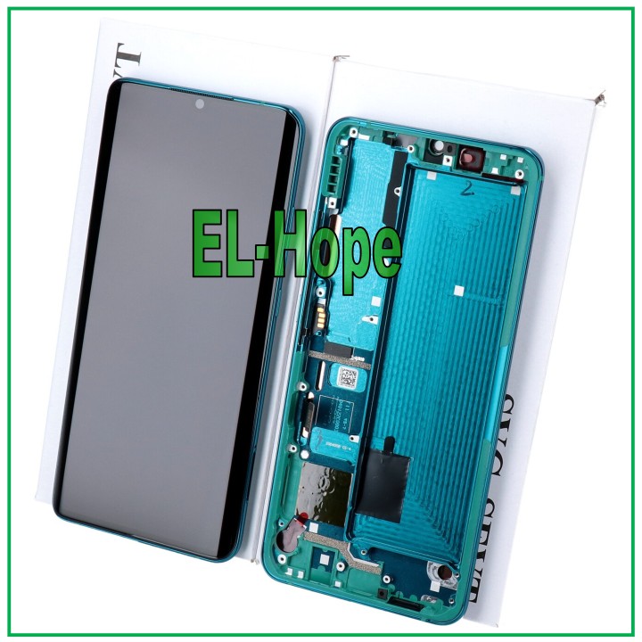Écran tactile LCD de origine Xiaomi Mi Note 10 Lite M2002F4LG, cadre vert