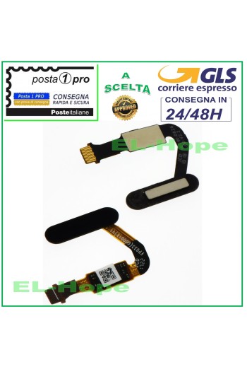 Bouton de accueil plat avec capteur de empreintes digitales pour Huawei P20 EML-L09C Noir
