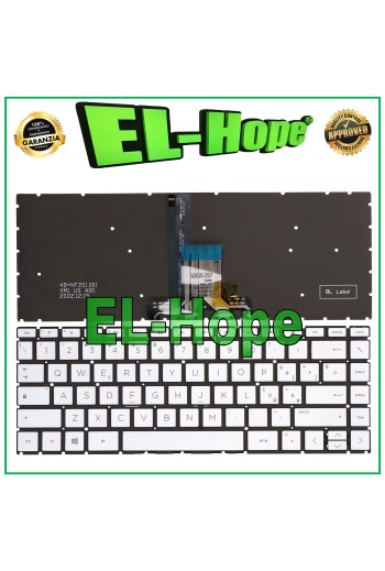 Clavier italien re'troe'claire' argente' pour HP Pavilion 14T-CD 14-CE 14-CF