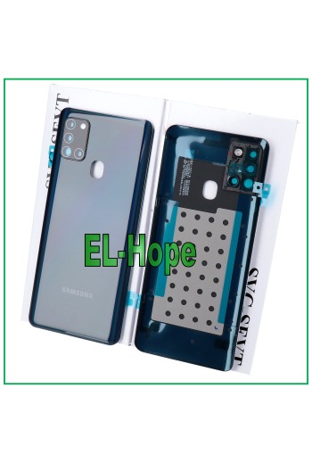 Coque arrie're originale en verre noir pour Samsung Galaxy A21S SM-A217