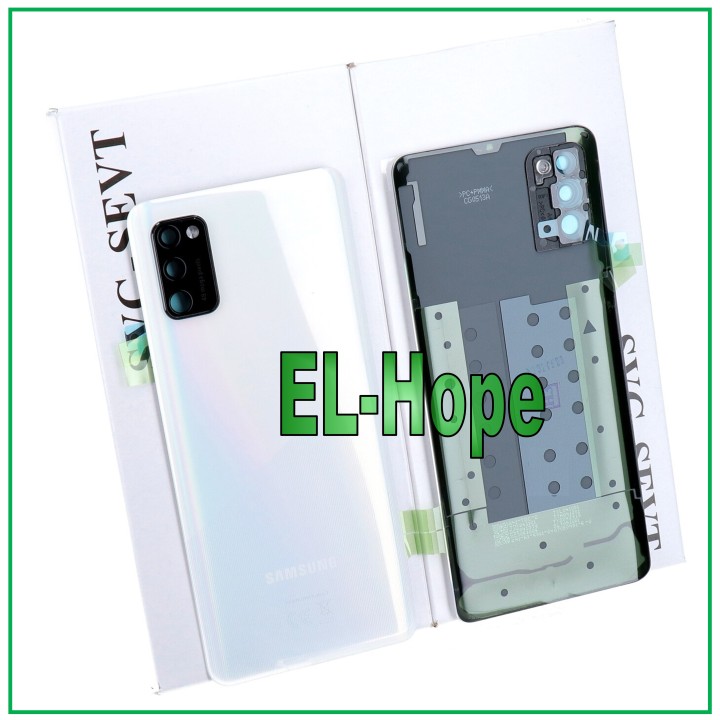 Coque arrie're en verre blanc de origine pour Samsung Galaxy A41 SM-A415