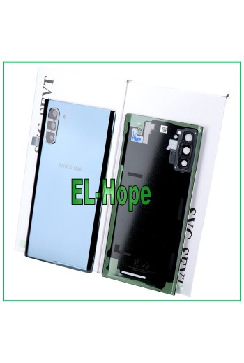 Coque arrie're originale en verre noir pour Samsung Galaxy Note 10 SM-N970 FN