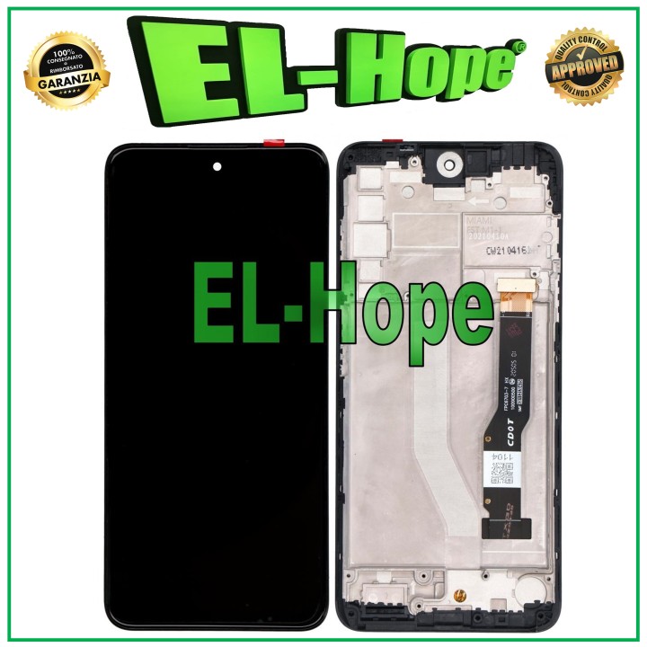 Écran LCD + châssis pour e'cran tactile TCL 20S T7730 assemble', verre noir