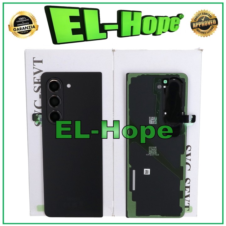 Coque arrie're noire de origine pour Samsung Galaxy Z Fold 5 5G SM-F946B