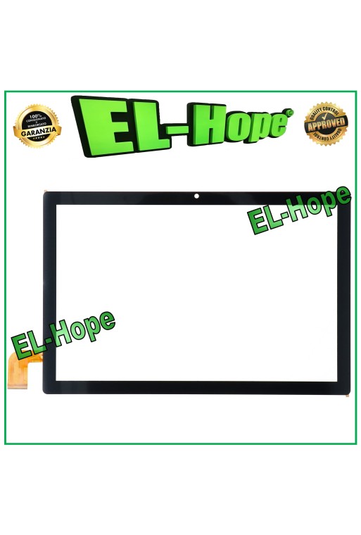 ÉCRAN TACTILE EN VERRE POUR TABLETTE 10 MAJESTIC TAB 918 PRO 4G NOIR ADHÉSIF DOUBLE FACE