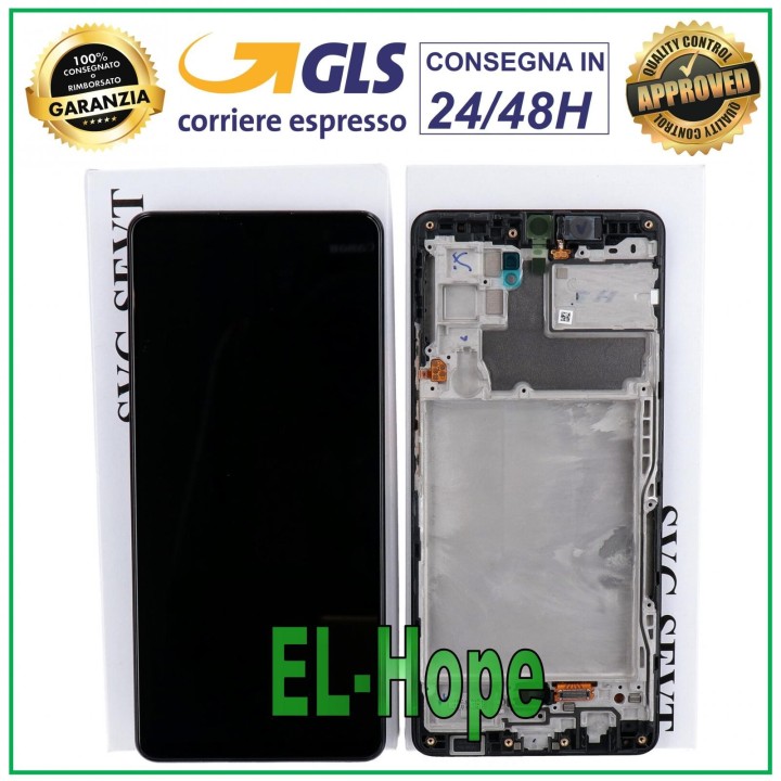 Écran LCD tactile noir avec cadre de origine pour Samsung Galaxy M42 5G 2020 SM-M426