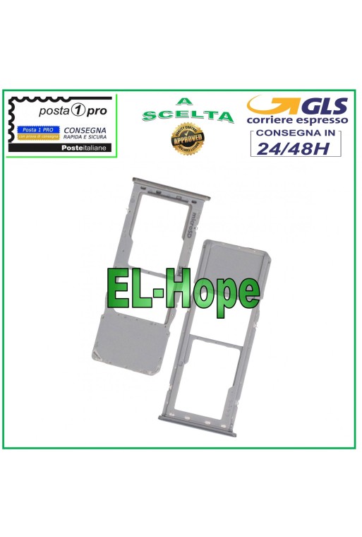 FENTE POUR CHARIOT CARTE SIM + MICRO SD SAMSUNG GALAXY A70 SM-A705F COMPARTIMENT CARTE ARGENT
