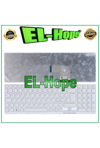 Clavier italien pour ordinateur portable Sony SVE15118, SVE15119, SVE15121, SVE15122, blanc