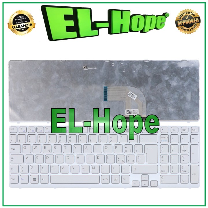 Clavier italien pour ordinateur portable Sony SVE15132, SVE15133, SVE15134, SVE15135, blanc