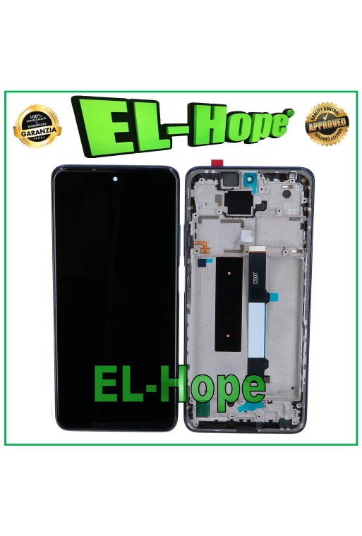  Écran LCD + châssis pour Xiaomi Redmi Note 9 Pro 5G 2020 tactile assemble' bleu