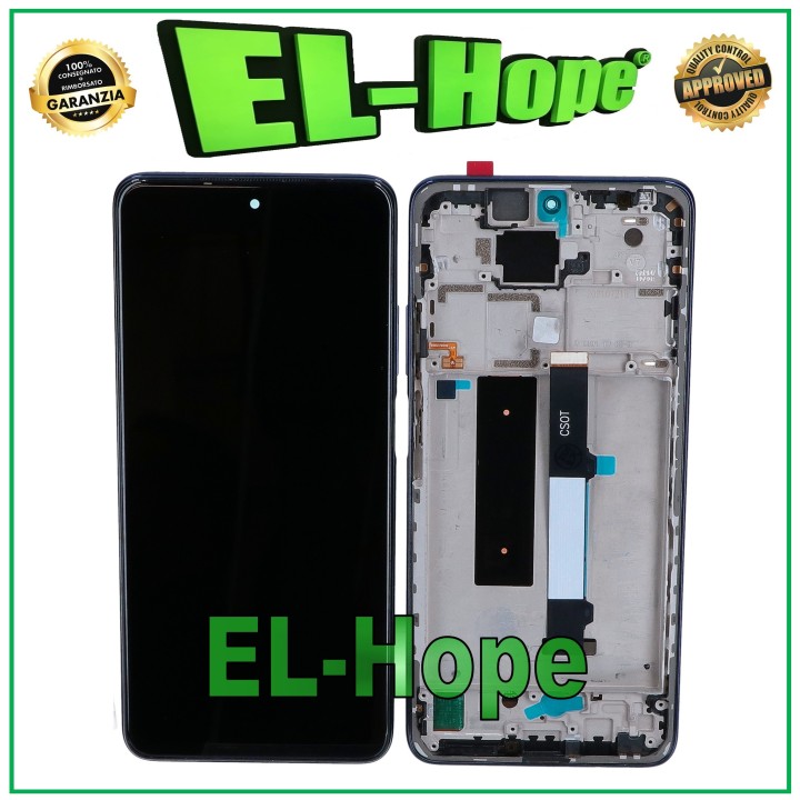 Écran LCD + châssis pour Xiaomi Redmi Note 9 Pro 5G 2020 tactile assemble' bleu