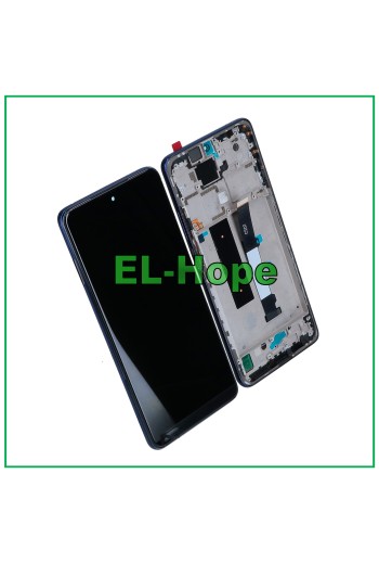  Écran LCD + châssis pour Xiaomi Redmi Note 9 Pro 5G 2020 tactile assemble' bleu