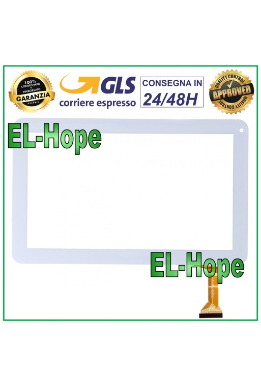 ÉCRAN TACTILE EN VERRE POUR TABLETTE LOGICOM E1052GP MY1306P DIGITIZER 10 ORIGINAL BLANC