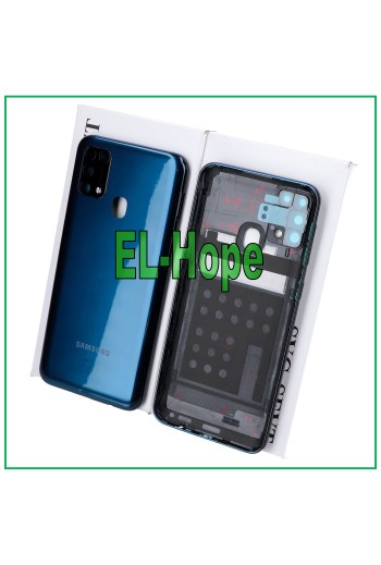 Coque arrie're en verre bleu pour Samsung Galaxy M31 SM-M315F
