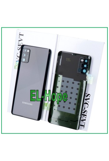 Coque arrie're originale en verre noir pour Samsung Galaxy A41 SM-A415 