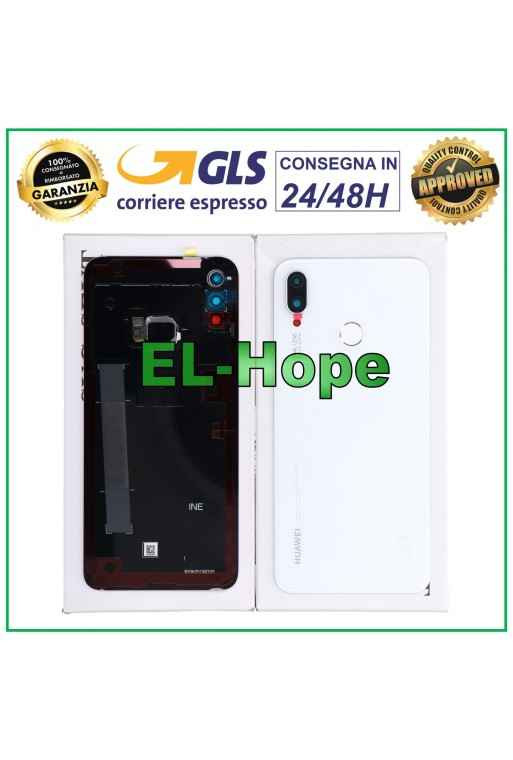 Coque arrie're originale en verre blanc pour Huawei P Smart Plus INE-LX1