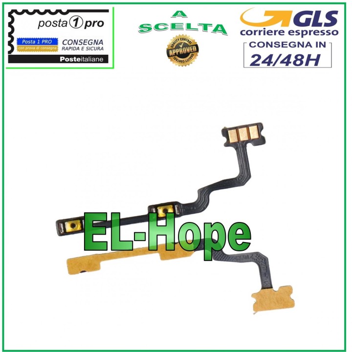 Nappe flexible plate pour touches late'rales, volume haut/bas, pour Oppo A54S CPH2273
