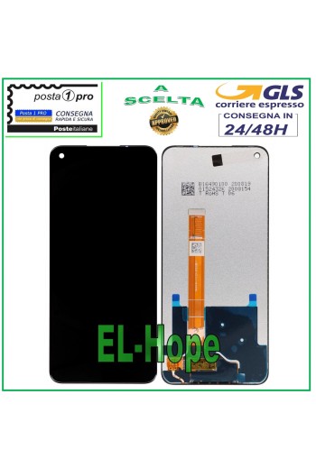 Écran LCD tactile en verre noir pour Oppo Realme V5 5G RMX2112 / 7 5G RMX2111