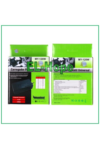  Bloc de alimentation universel pour ordinateur portable DC 12 V/15 V/16 V/18 V/19 V/20 V/24 V