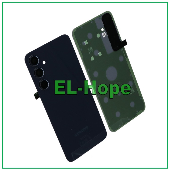 Cache batterie de origine Samsung Galaxy A35 SM-A356B en verre bleu marine