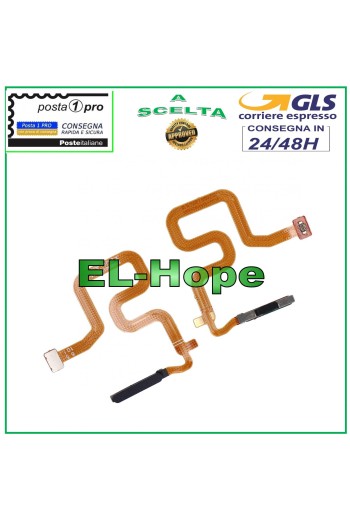 Touche de capteur de empreintes digitales plat et flexible pour OPPO A53S CPH2127, noir