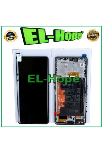 Écran LCD + châssis, batterie, tactile, service de origine, Honor X9A 5G RMO-NX1, noir