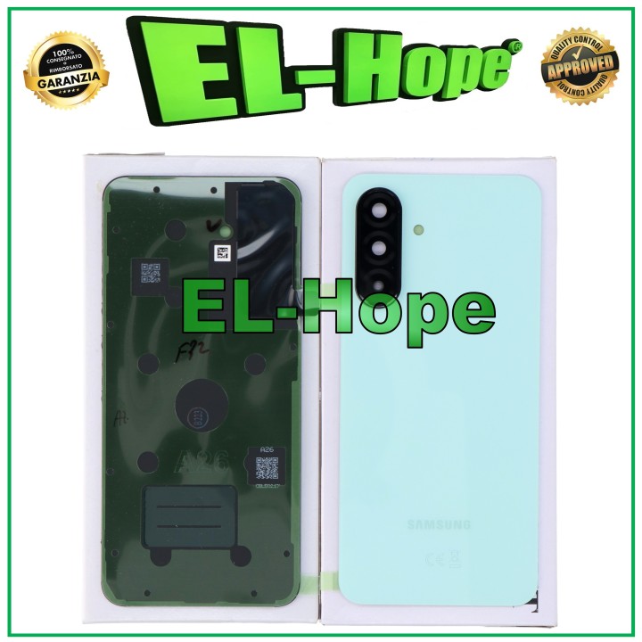 Coque arrie're verte originale pour Samsung Galaxy A26 5G SM-A266 avec cache batterie