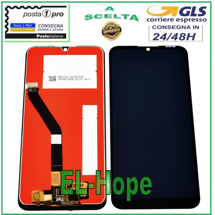 Écran LCD tactile en verre noir pour Huawei Honor 8A JAT-AL00 TL00 L29