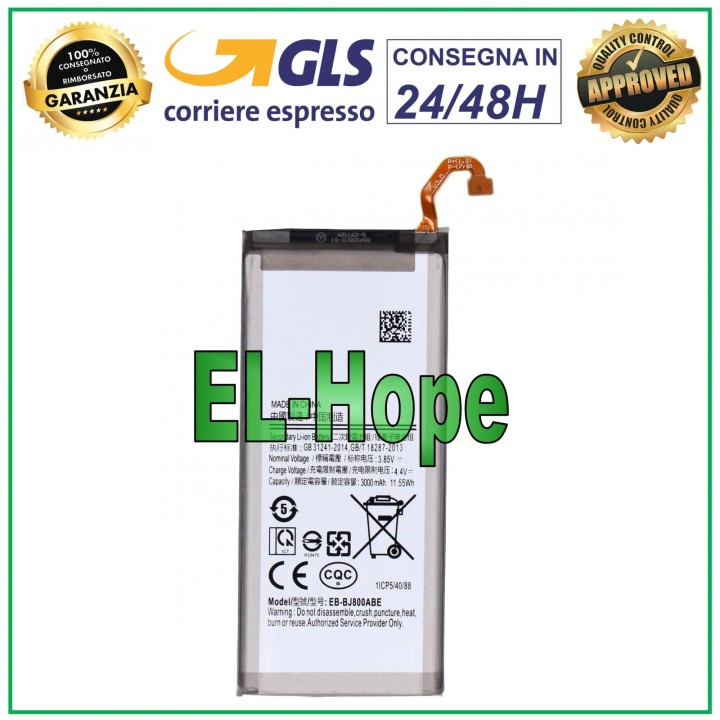 Batterie EB-BJ800ABE pour Samsung Galaxy J6 2018 SM-J600F 3000 mAh