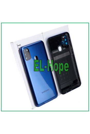 Coque arrie're en verre bleu pour Samsung Galaxy M21 SM-M215F