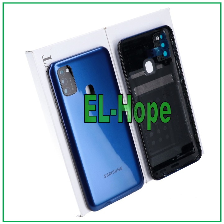 Coque arrie're en verre bleu pour Samsung Galaxy M21 SM-M215F