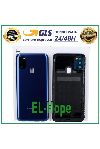 Coque arrie're en verre bleu pour Samsung Galaxy M30S SM-M307F