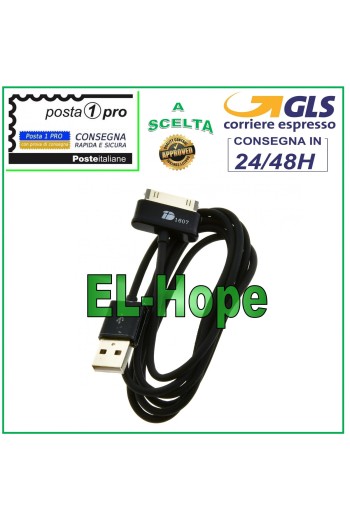 Câble de donne'es, câble de charge, chargeur de batterie, Samsung Galaxy Tab 2 7.0, 30 broches, noir