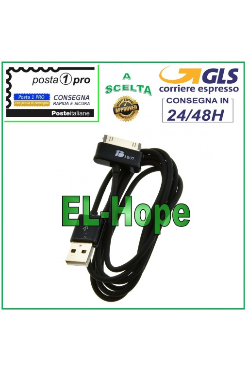 Câble de donne'es, câble de charge, chargeur de batterie, Samsung Galaxy Tab 2 7.0, 30 broches, noir