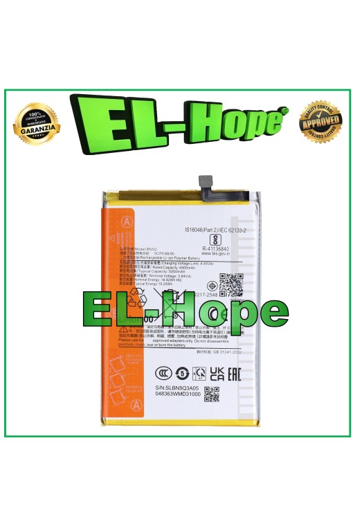 Batterie BN5Q pour Xiaomi Redmi 13C (23100RN82L, 23108RN04Y) 5000 mAh, e'quivalente a' le originale