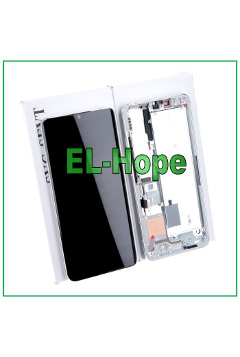 Cadre de e'cran LCD de origine Xiaomi Mi CC9 Pro M1910F4E en verre tactile blanc argente'