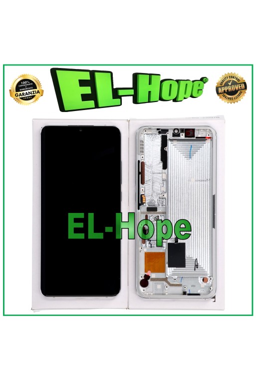 Cadre de e'cran de origine Xiaomi Mi Note 10 Lite M2002F4LG Touch Blanc Argente'