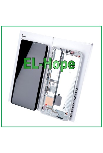 Cadre de e'cran de origine Xiaomi Mi Note 10 Lite M2002F4LG Touch Blanc Argente'