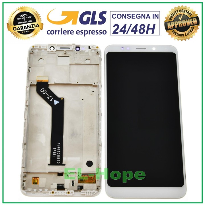 Écran LCD + châssis pour Xiaomi Redmi 5 Plus MEE7 MEG7 MET7 Écran tactile blanc